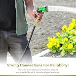 Flexi Hose avec 8 Function Buse Jardin extensible Hose, Léger & Jardin flexible sans évier Hose, Raccords en laiton massif de 3/4 pouces et double latex, 50 Ft Noir