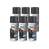 Rust-Oleum 366441-6PK High Performance Wheel Spray Paint, 11 oz, Metallic Graphite, 6 Pack