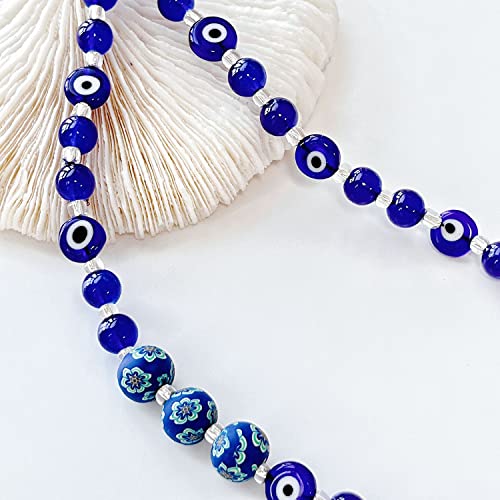 Fuqimanman2020 Evil Eye Phone Charm- Beaded Phone Lanyard, Aesthetic Wrist Strap Gemstone Keychain for Women Girls,Cell Phone String Strap,Cute Phone Charm - Thumbnail 5