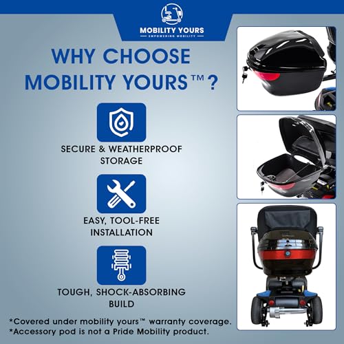 Go Go Sport 3 Wheel + Accessories Compatible with Pride Mobility Go Go Scooters, Adults & Elderly, Enhanced Stability and Comfort, Compact Design, Portable Scooter, 18 AH Battery, Warranty