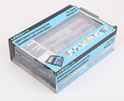 LINE10 Tools 500pc Rotary Tool Accessories Attachments Kit in Cantilever Storage Organizer Case Box Set