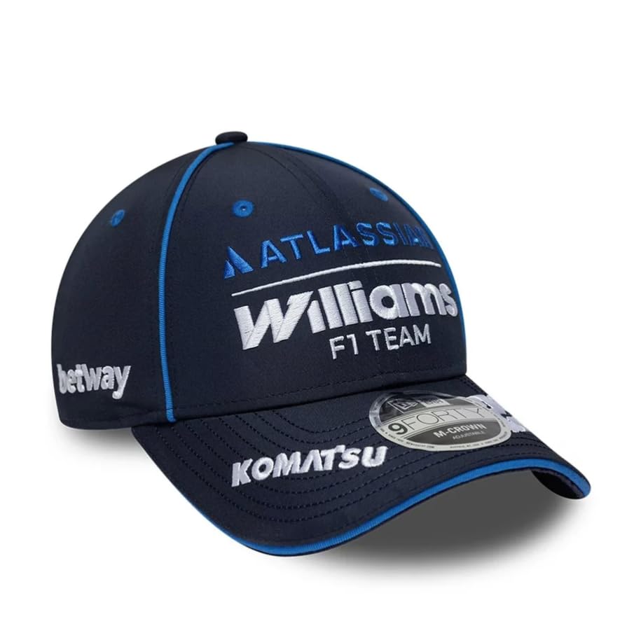 New Era Williams Racing F1 Team Offizielle Kollektion 2026 Team Alex Albon Drivers Baseball Cap Mütze Verstellbar Navy Blau