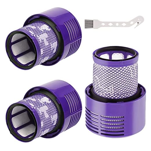 3 Pack V10 Filters Replacement Parts Compatible with Dyson V10 Cyclone Series, Cyclone V10 Absolute, Cyclone V10 Animal, V10 Total Clean, SV12, Replace Part No. 969082-01