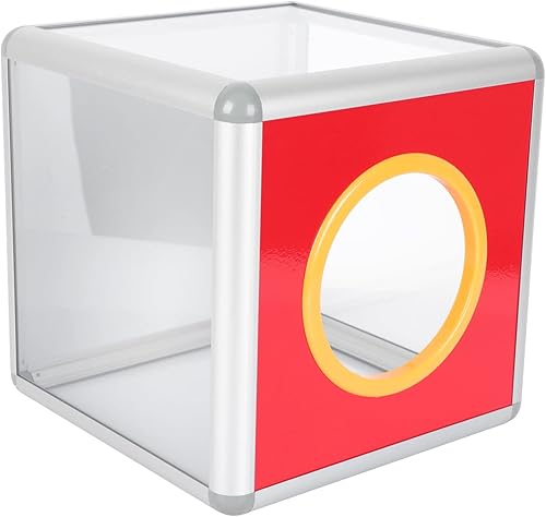 Caja cuadrada de bola de rifa caja de juego multifuncional Caja de boletos de almacenamiento Caja de sorteo de tarjetas para reunión anual