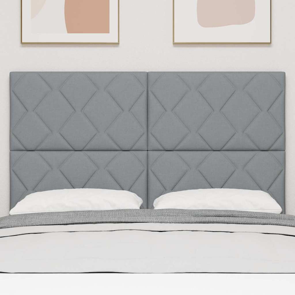 Cabecero cama gris claro 160 cm tapizado en tela diseño moderno regulable en altura 118/128 cm madera maciza de pino resistente para dormitorio, apartamento y habitación de los