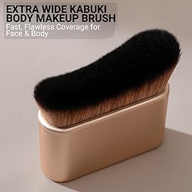 GOERTI Bronze Tan Tanning Body Makeup Brush - Kabuki Brush for Self Tanner, Leg Makeup, Self Tanning Applicator for Face, Blend & Blur Body Brush Applicator for Hands, Arms, Feet, Chest/Neck