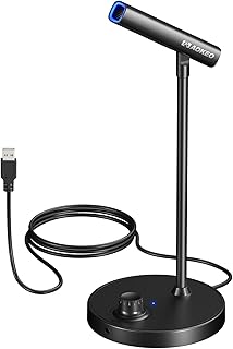 Aokeo USB Microphone, Gaming Microphone for PC with Volume Control Buttons for Recording,Podcasting,Streaming,YouTube,PS5 PS4 Mac Laptop