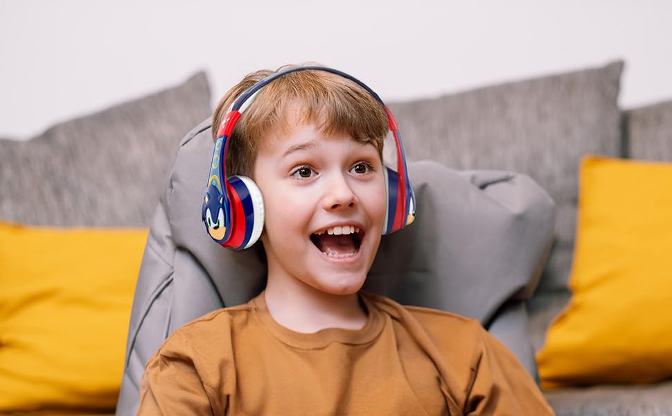 Image of Sonic The Hedgehog Bluetooth Headphones for Kids, Wireless Headphones