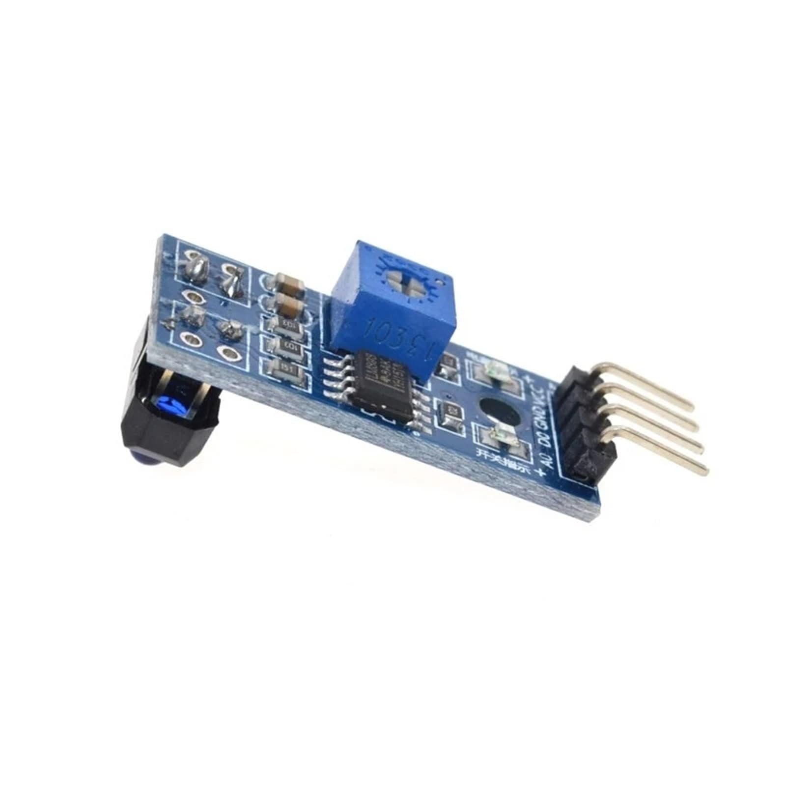 Module de capteur de ligne de barrière à interrupteur infrarouge réfléchissant TCRT5000 bleu(10pcs)