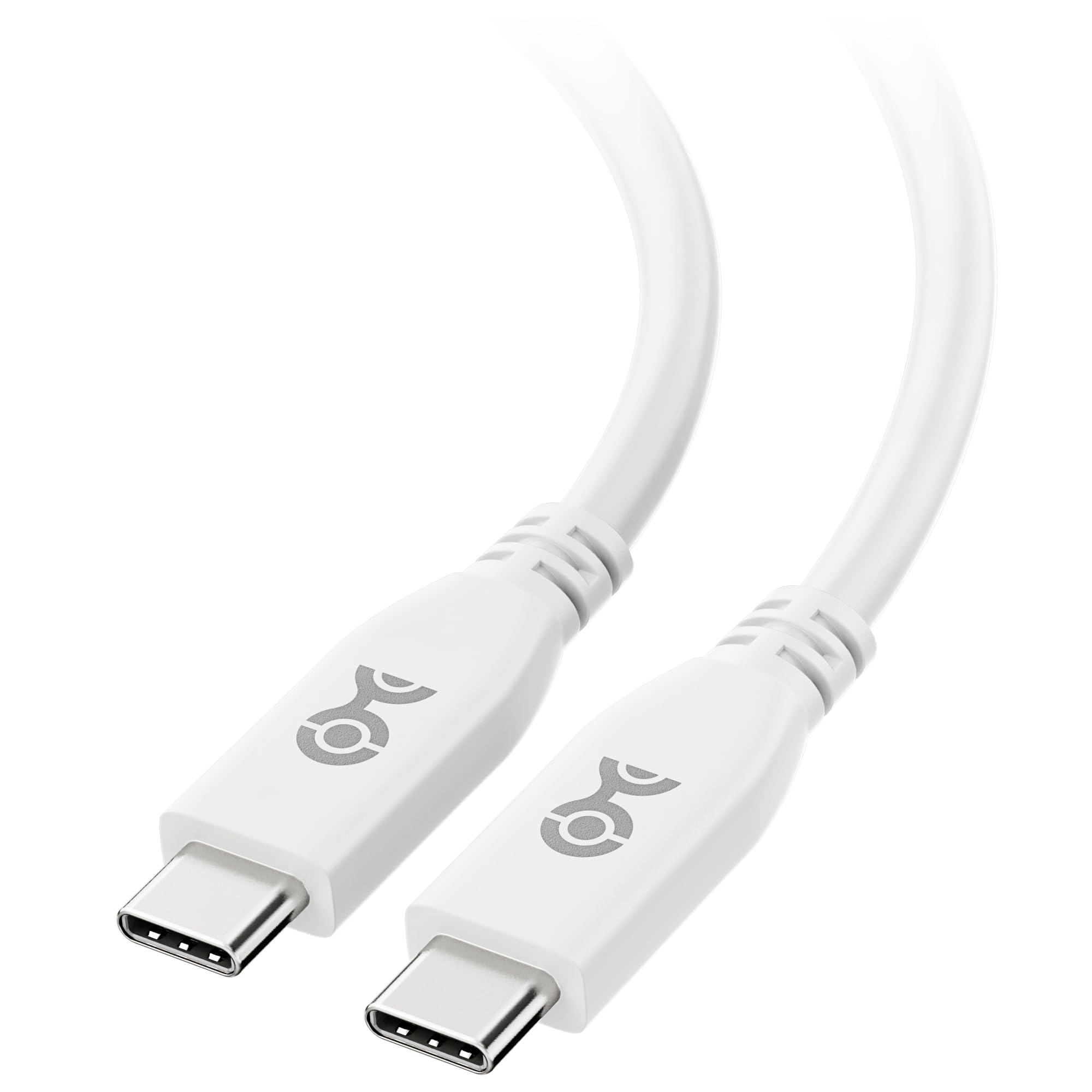 Cable Matters USB4 Cable 2 m with 40Gbps Data, 8K Video, and 240W Charging, White, Compatible with Thunderbolt 4 & 3, USB C for iPhone 15 Pro Max Plus, MacBook, DELL XPS, Surface Pro