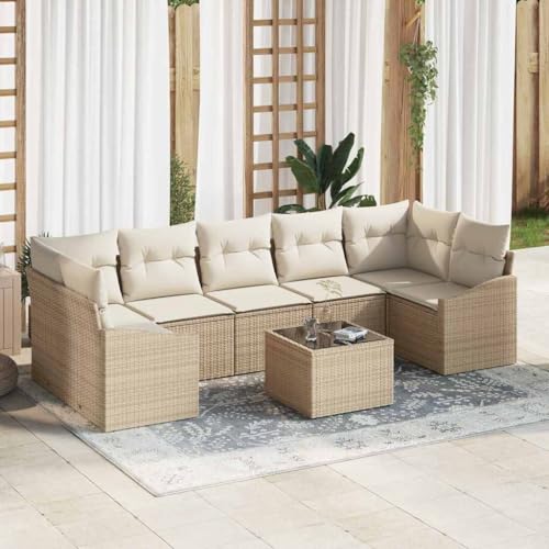 Frdhee Schlafsofa Für Draußen Gartensofa, Garten-Sofa-Set mit Kissen...