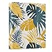 ALAZA Green Yellow Tropical Palm Leaves 3 Ring Binder Holds of 200 Sheets Fits Letter Sized Paper D-Ring Organizer for School Home Work Office 1 Pack