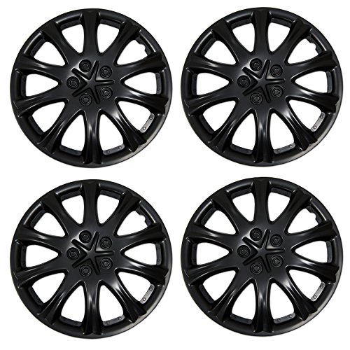 Image of Pack of 4 Hubcaps | Size 15-Inches | Wheel Covers | Style 503 | Snap-On (Pop-On) Type Hub-caps (Not Fits Bolt-On Type) | Wheel Skin Cover WC5-15-503-B
