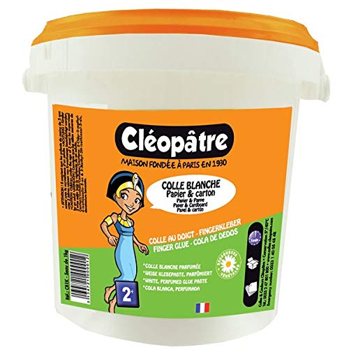 Cléopâtre - CB1K – Klebepaste Vorratstopf, 1 kg, Weiß