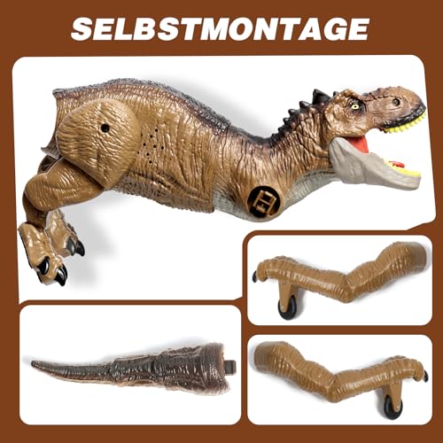 Sunrad Kinder Ferngesteuertes Dinosaurier Spielzeug,Elektronik T-Rex Dino Spielzeug mit Sprühen, Lichtern und Brüllen, Gehen… – Ansicht 6
