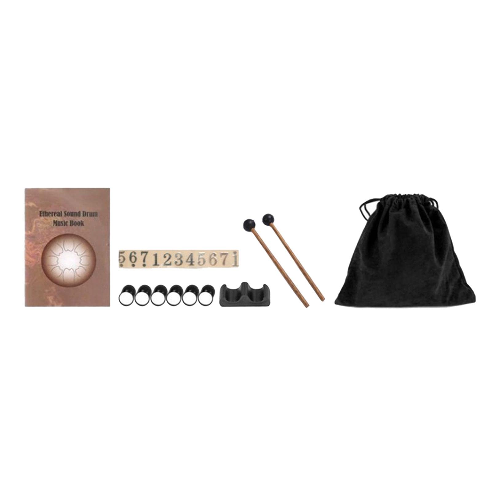 1 Tambor de Acero de 6" (1 Unidad) con Baquetas, Bolsa de Viaje, Pegatinas Y Notas. Regalo Ideal para La Educación Musical, Tanto para Principian, Azul