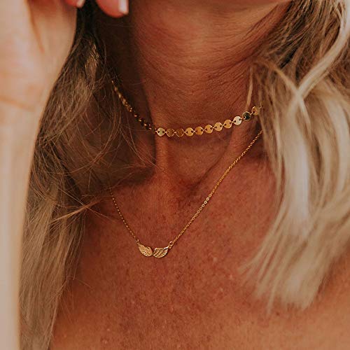 Dremmy Studios Cross Pendant Necklace for Women 14K Gold Plated Cubic Zirconia Evil Eye Butterfly Angel Wing Disc Coin Necklace Minimalist Religious Faith Jewelry Gift for Women2