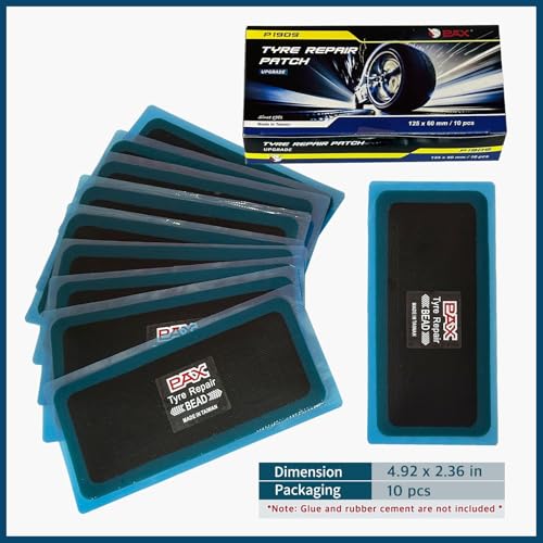 Image of PAX Upgraded Radial Tire Repair Patches 125x60mm (10 Pack), 2-Layer Super Strong Nylon Fabric Heavy-Duty Puncture Fix for Truck & Car (Rubber Cement Required)