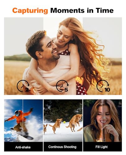 QIVORO Digital Camera 4K 64MP Compact Portable Photo Camera,18X Digital Zoom Autofocus | Anti-Shake,2.8" IPS Screen with 32GB SD Card & OTG Adapter,Vlogging Camera for Kids Teens Students Beginners