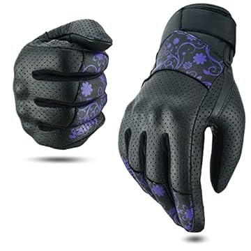 ladies leather motorcycle gloves