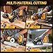 YEARTOP Cordless Cut Off Tool 3 Inch for De-Walt 20V MAX Battery, Mini Circular Saw 19500RPM with Adjustable Depth, 5 Blades for Metal, Wood, Plastic and Tile(No Battery)