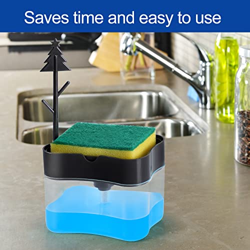 Image of New 2026 Version Premium Quality Dish Soap Dispenser - Countertop Kitchen Soap Dispenser, Sink Dish Washing Soap Dispenser 13 Ounces (Sponge Included)