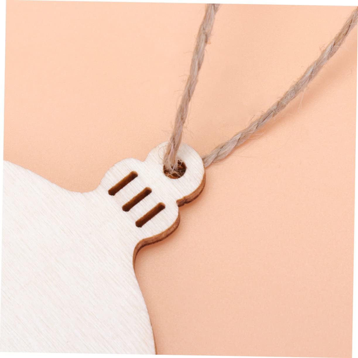 30pcs Wooden Christmas Pendants DIY Paintable Xmas Hanging Ornament