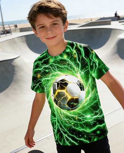 Image of uideazone Tshirts for Boys Kids Short Sleeve T-Shirt 3D Graphic Tee Shirts Tops Clothes 4-16 Years