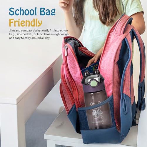Image of BAYBEE AquaTots Sipper Water Bottle for Kids | Leak Proof Baby Sipper Bottle with Straw | BPA Free with Carry Handle | Insulated Drinking Sippy Water Bottle for School Kids (500ml, Black)