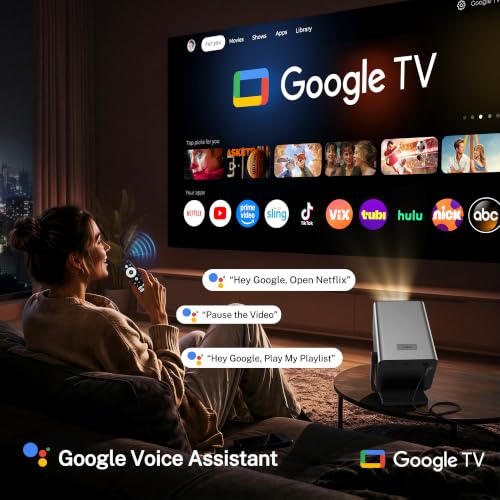 Google TV-Licensed Projector 4K Support, 938 ISO, AI Calibration, 20W Dolby - image 3