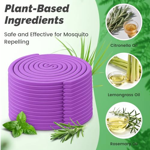 Image of Extra Strong Mosquito Repellent Coils, 28 Pack Large Outdoor Coils for Patios, DEET Free, Long Lasting 7 to 8 Hours Burning Time, Effective Outdoor Insect Bug Control for BBQ Camping and Backyard