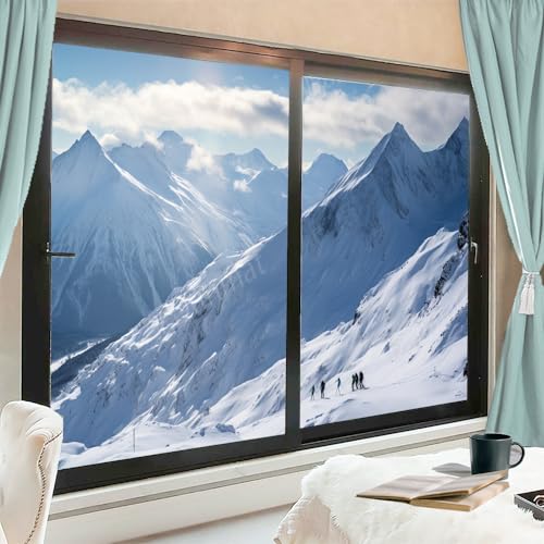 Película decorativa para ventana con diseño moderno nieve miniatura 1