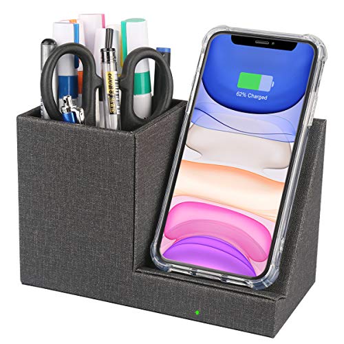 10w fast wireless charger desk stand organizer, wireless charging…