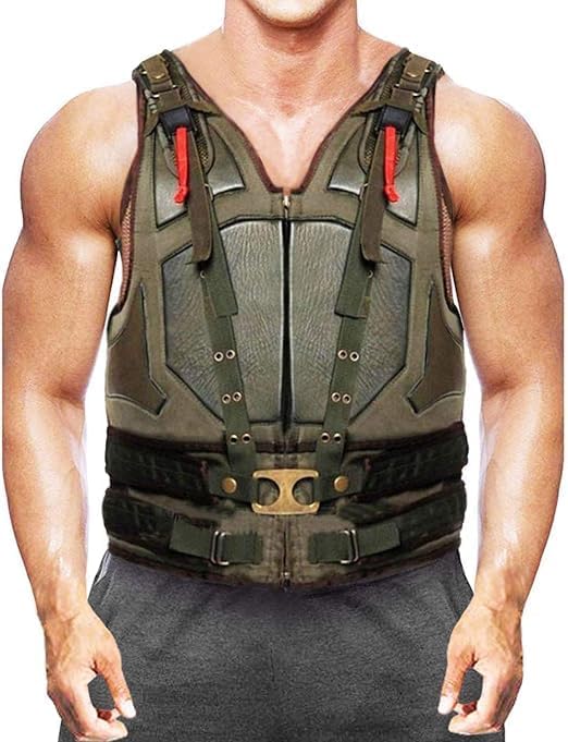 Tom Hardy Tactical Bane Dark Knight Rises Vest Synthetic Leather Military Jacket