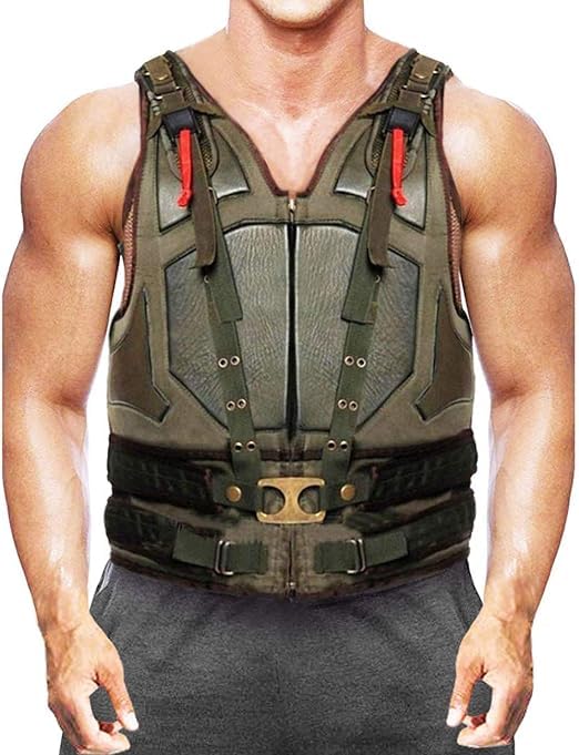 Tom Hardy Tactical Bane Dark Knight Rises Vest Synthetic Leather Military Jacket