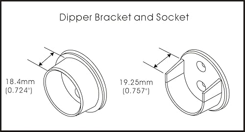 Miniatura 14 de QCAA Juego de enchufes de barra de armario de metal sólido resistente, 1-3/8 '', bronce aceitado, 1 par, fabricado en Taiwán