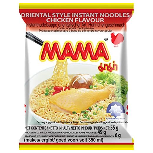 MAMA kyckling nudelsoppa 55g Thailand - Uppsättning av 12