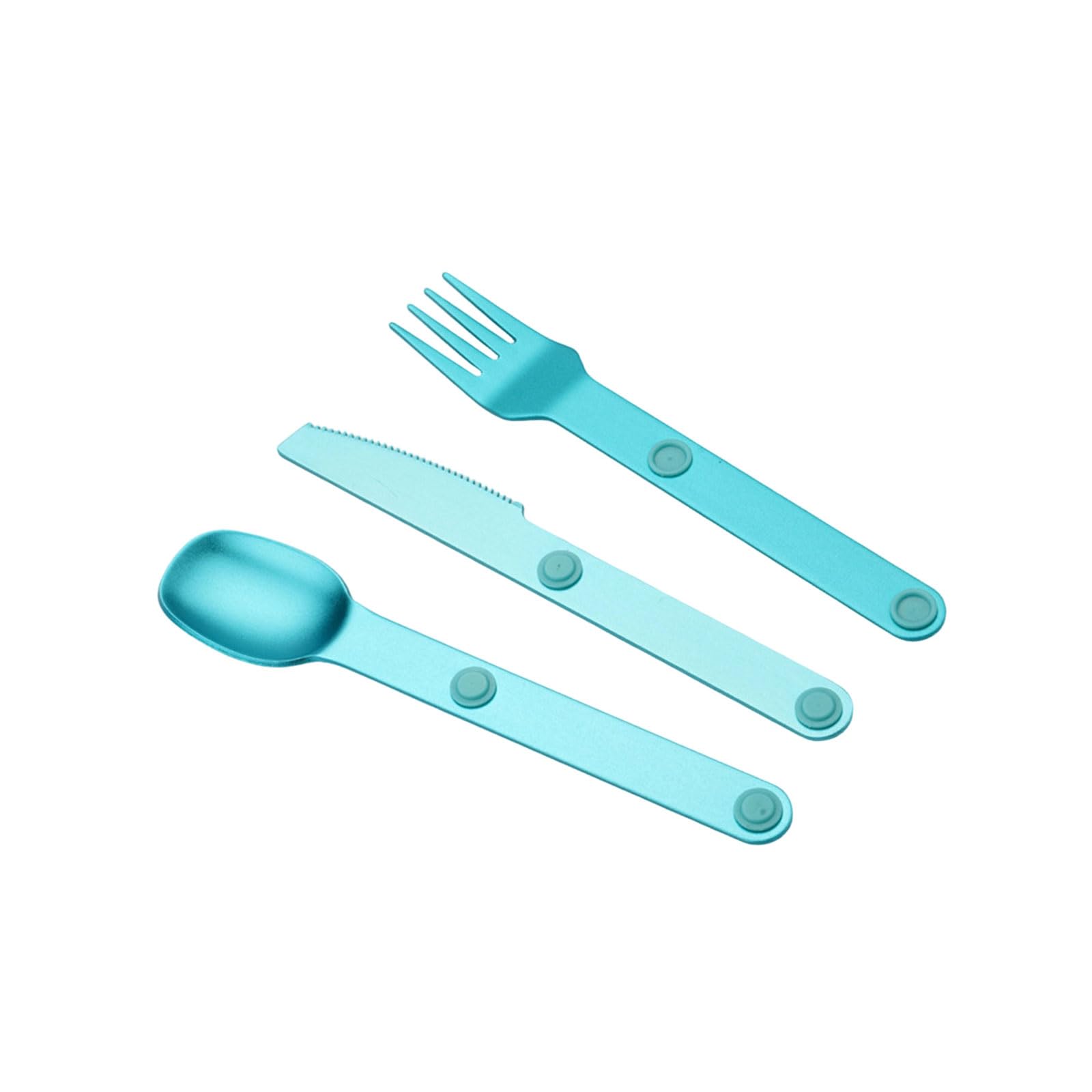 Uqezagpa Dining Essential 3 Piece Aluminum Utensil Set Fork Spoon Portable Camping Cutlery Rustproof Dishwasher Safe Camping Utensils