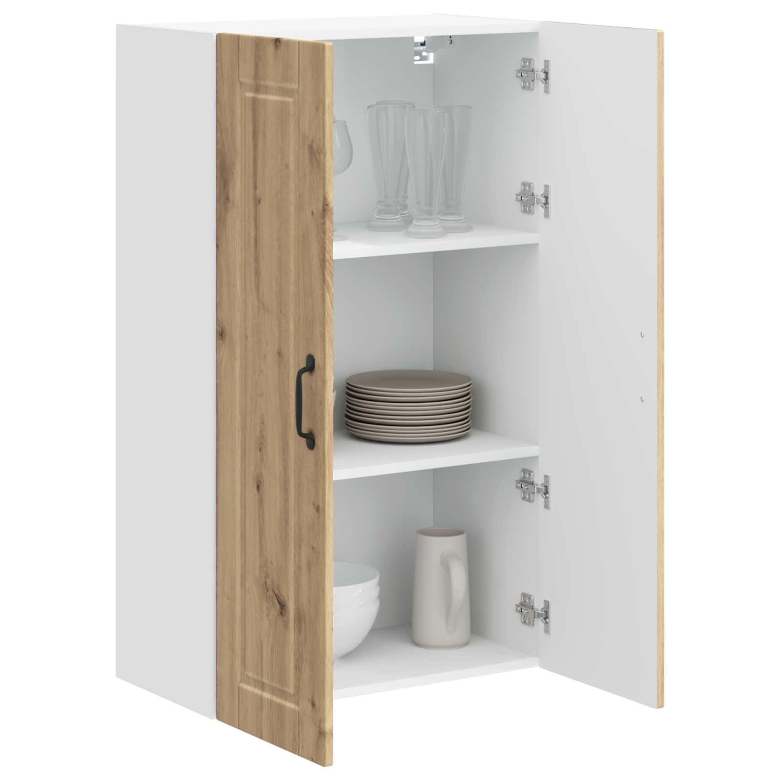 vidaXL Wall Cabinet PORTO Artisan Oak 60 x 31 x 100 cm Engineered Wood