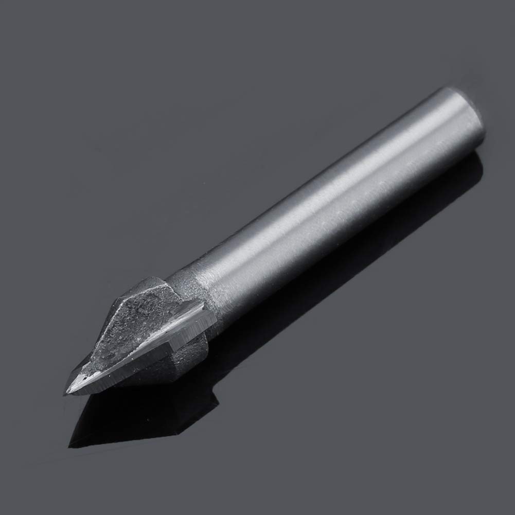 Frez Ze Stali Wolframowej Do Grawerowania CNC - Ostry Bit End Mill 60 Stopni, 6mm Trzpień, 10mm Średnica Frezowania - Trójwymiarowy Znak Making Bit Do Obróbki Drewna i Ukosowania