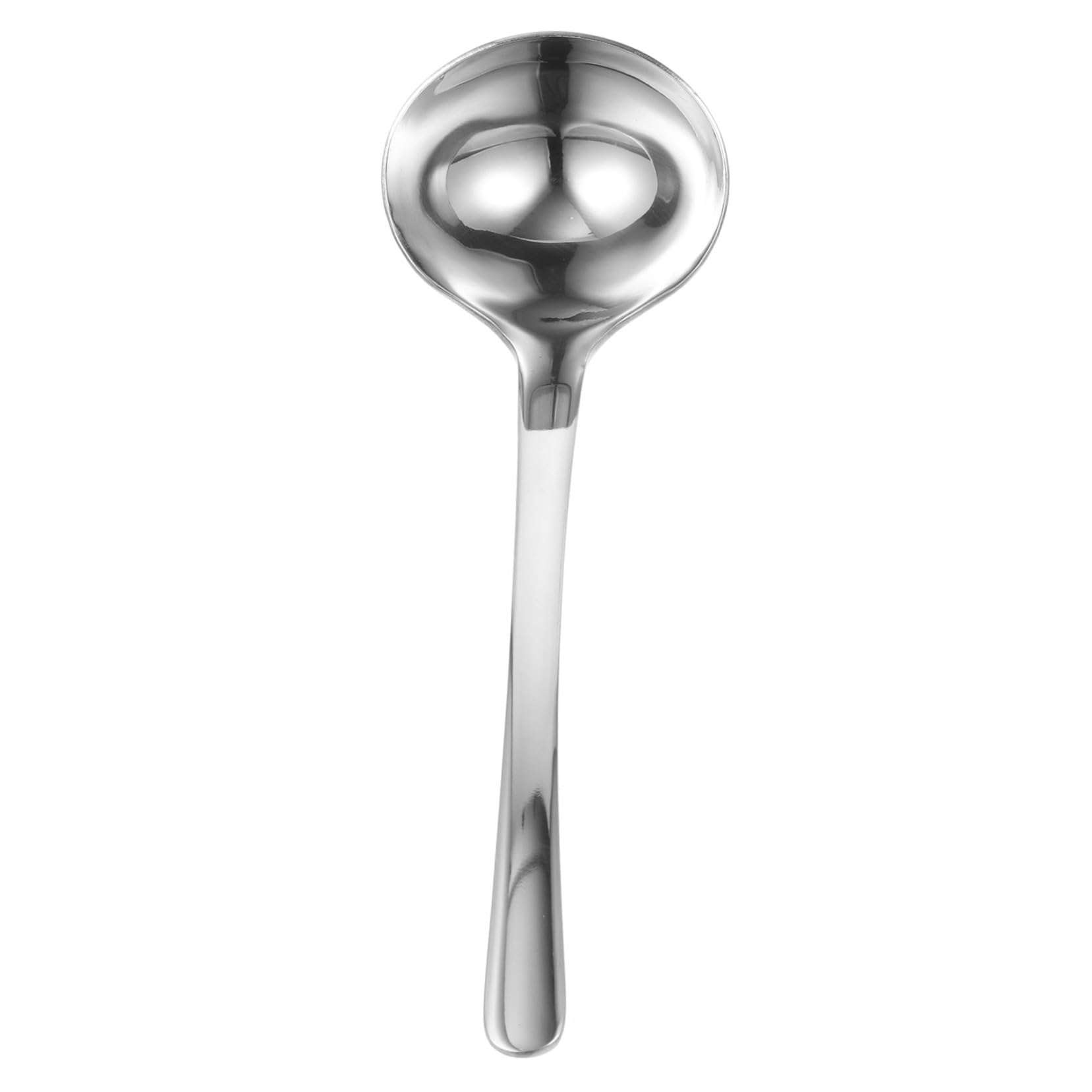 Cabilock Long Handle Serving Spoon Stainless Steel Soup Scoop for Home Restaurant Use Versatile Mixing Serving Utensil for Soups Stews and Desserts Silver
