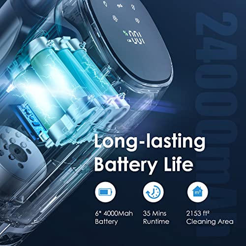 Oraimo Wet Dry Vacuum Cleaner & Mop, Cordless Vacuum Hard Floor Cleaner, All-In One Cleaning Machine With Self-Propelling, Smart Voice Reminder, Self-Cleaning & Drying, 100Pcs Cleaner Sheets Attached #TOP5