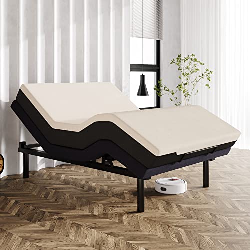 Muticor Full Size Adjustable Bed Frame Ergonomic Bed Base With Independent Head And Foot Incline, Wireless Remote, Quiet Motor, Anti-Snore, Zero-Gravity, Quick Assembly, 2023 Model, Thick #TOP1