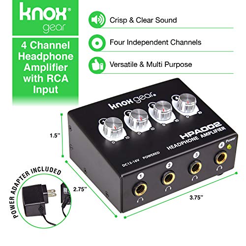 Knox Four Channel Headphone Amplifier Ultra Compact Independent