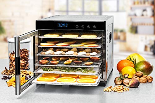 Rommelsbacher Dörrautomat DA 900, 6 Edelstahl-Tabletts, 0,6 m² Dörrfläche, LED-Display, einstellbare Temperatur (35-75 °C) – Bild 5