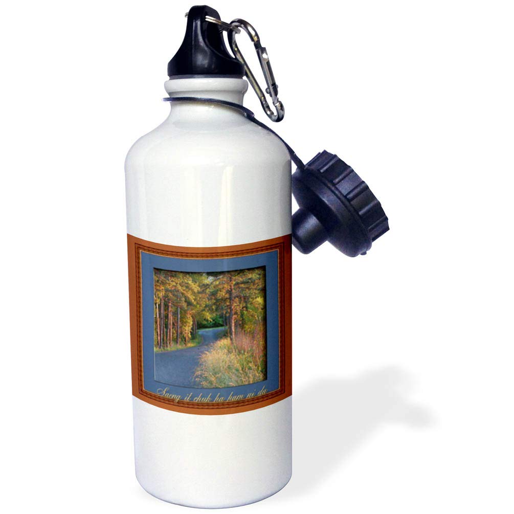 3dRose Colors at Sundown Saeng il chuk ha ham ni da Happy Birthday in Korean Sports Water Bottle
