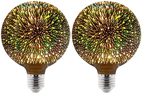 2 Pack Firework Light Bulb, 4W E27 LED Light Bulbs