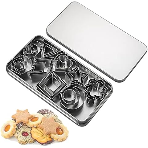Ausstechformen, Mini-Keksform aus Edelstahl, klein für Kekse, Kekse und Fondantbacken Cover