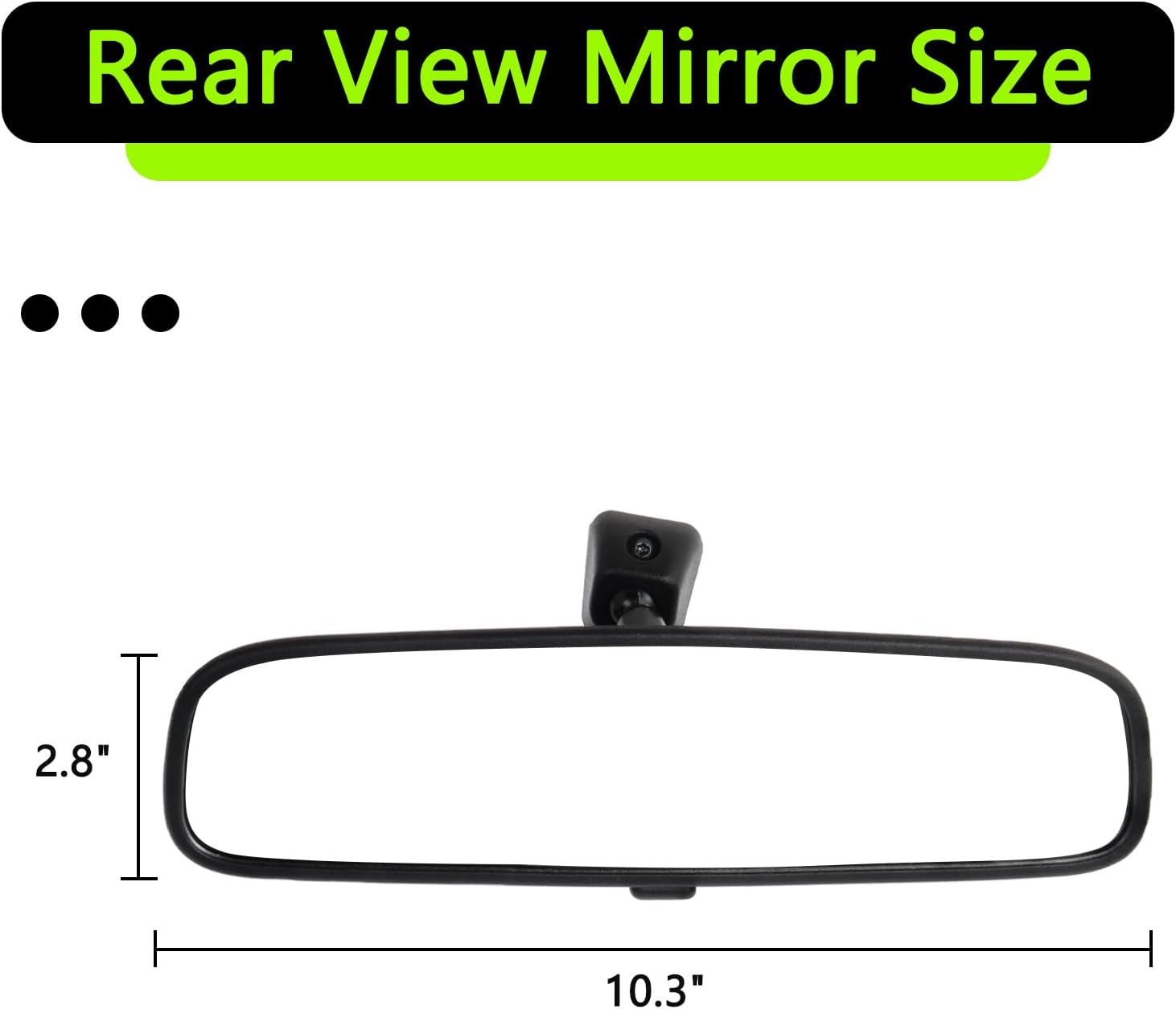 851013X100 Interior Rear View Mirror Compatible with Hyundai 11-23 Elantra, Sonata, Tucson, Veloster, Santa Fe Replacement for Kia 10-23 Forte, Optima, Forte5, Sorento, Soul, Rio, K5, Sedona, Sportage