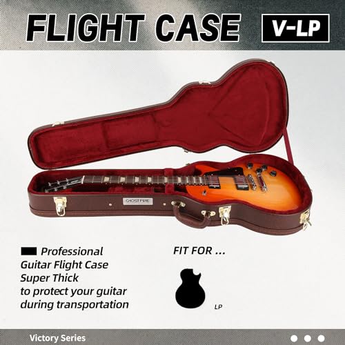 Image of GHOSTFIRE Electric Guitar Standard 39-Inch Hard Case for LP, V-LP Brown
